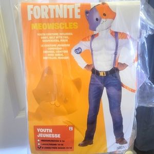 Brand New Fortnite Meowscles Costume - Youth XL